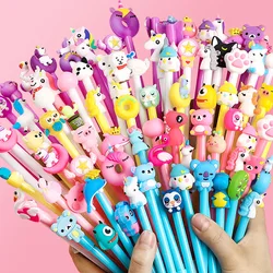 Bolígrafo de Gel de dibujos animados para niños, bolígrafos de escritura de tinta negra de 0,5mm, Kawaii, al azar, papelería escolar, suministros de oficina, regalo, 50/30/20 piezas