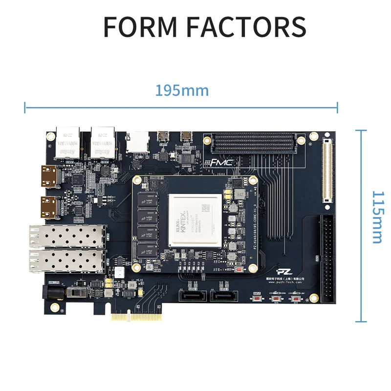 Imagem -04 - Placa-mãe Única para Fpga Development Board Microcontroladores e Processadores Single Board Computer Pz-ku060-kfb