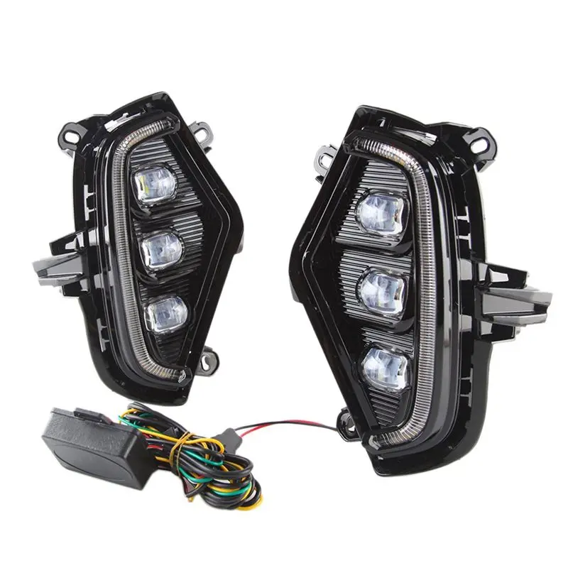 

Rare Car LED Fog Lamp Daytime Running Lamp For Toyota RAV4 2019-2021 Front Fog Light Turn Signal Daylight Accessories
