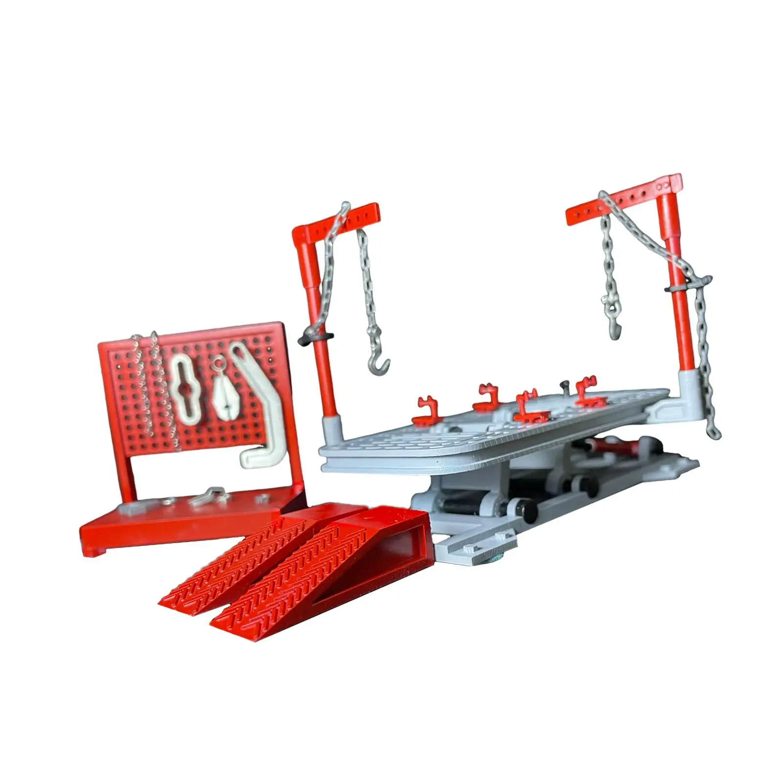 Kit de levage de Garage, accessoires de scène de magasin de voiture de bricolage, peut se déplacer de haut en bas, modèle d'outil de réparation automobile, 1/64