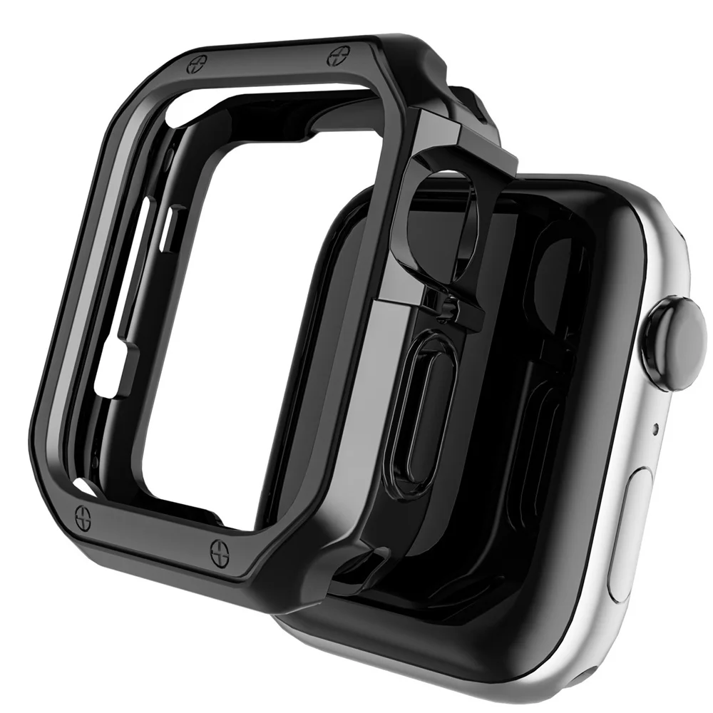 Correa de acero inoxidable y funda para Apple Watch, 38mm, 42mm, 40mm, 44mm, 41mm, 45mm, Correa de Metal para iWatch Series 8, 7, 6, SE 5, 4, 3, 2, 1