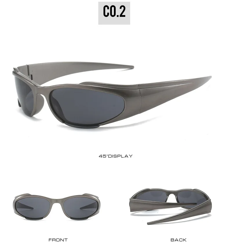 Y2K Sport Punk Sonnenbrille Frauen Männer 2025 Neue Luxus Marke Mode Retro 2000 der Brillen Vintage Steampunk Sonnenbrille Shades UV400 – Detail 10