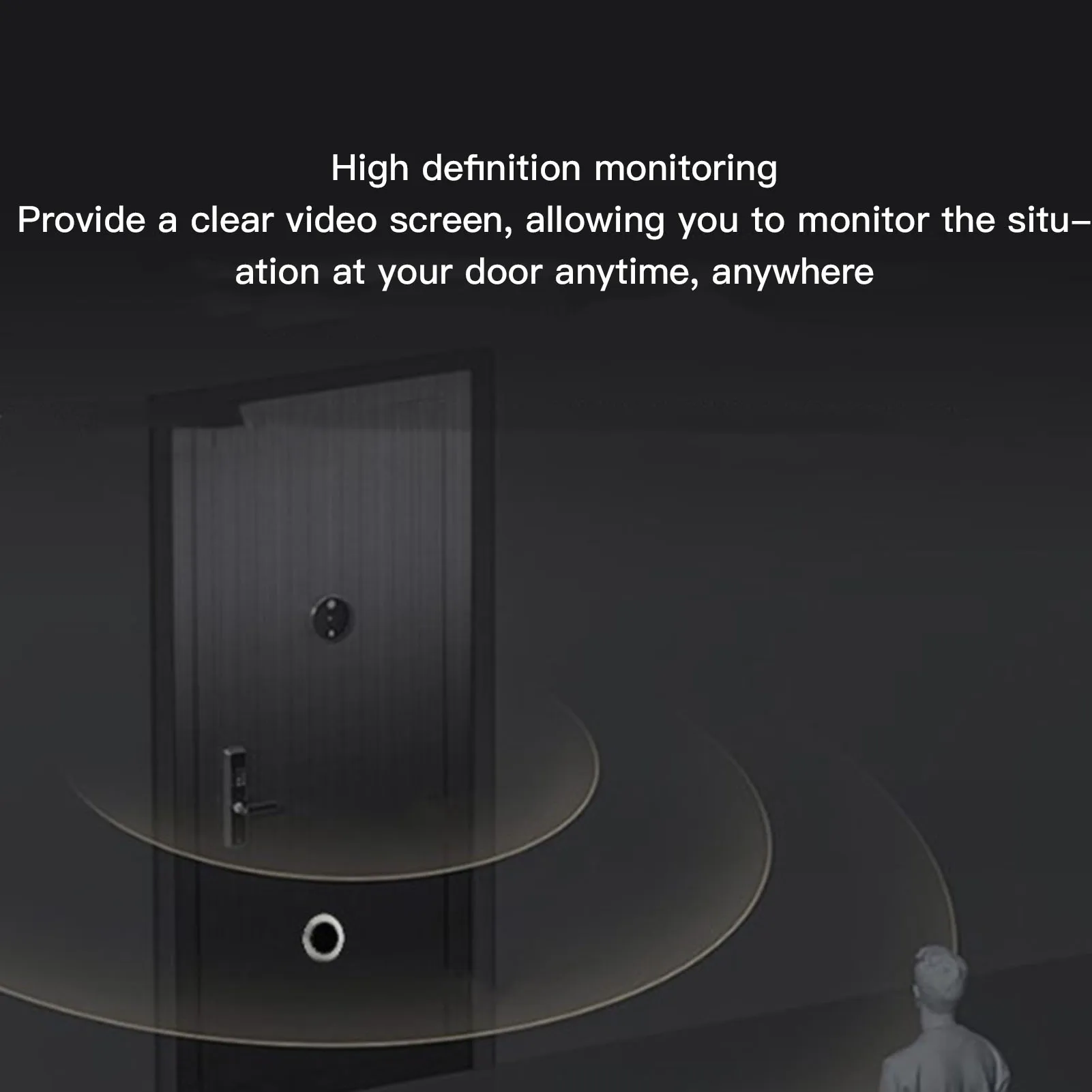 Video Doorbell for TUYA Digital Door Viewer 1080P APP Monitoring Wide View Angle Convenient for Home Office