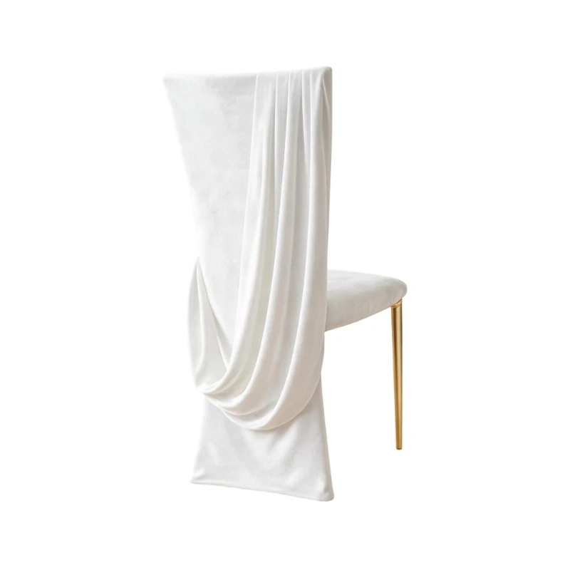 Stuhlvorhänge aus Polyester für Brautpartys, Jubiläen und elegante 3XUF – Detail 1