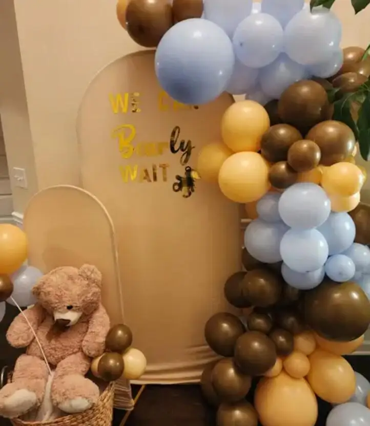 غطاء قوس كيارا بيج سميك ، خلفية ، قماش مرن ، ديكور حفل زفاف ، خلفية استحمام الطفل