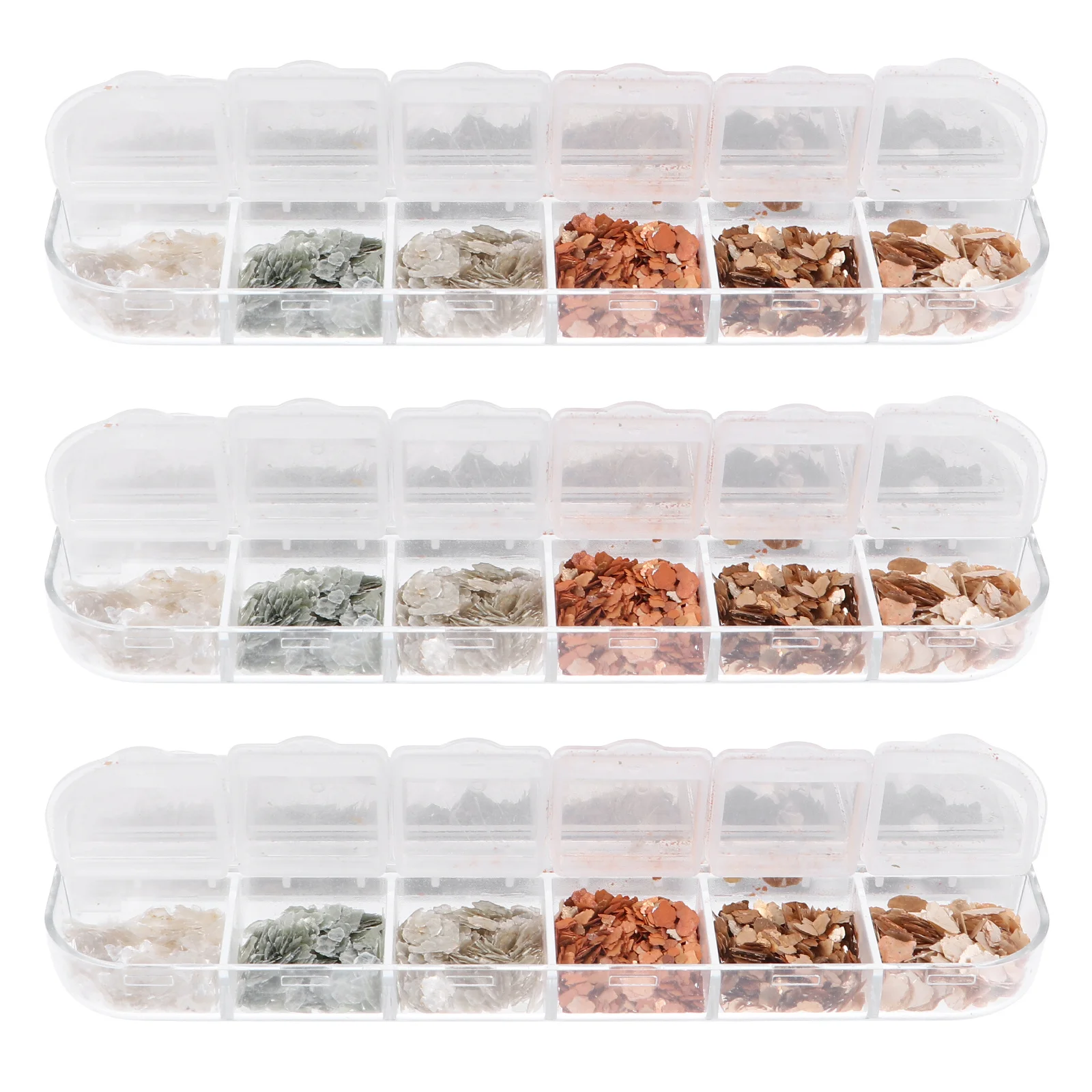 3箱 ネイルグリッター スパンコール マイカマーブルスライス クリエイティブDIYクラフトやジュエリー作り用 マイカマーブルスパンコール