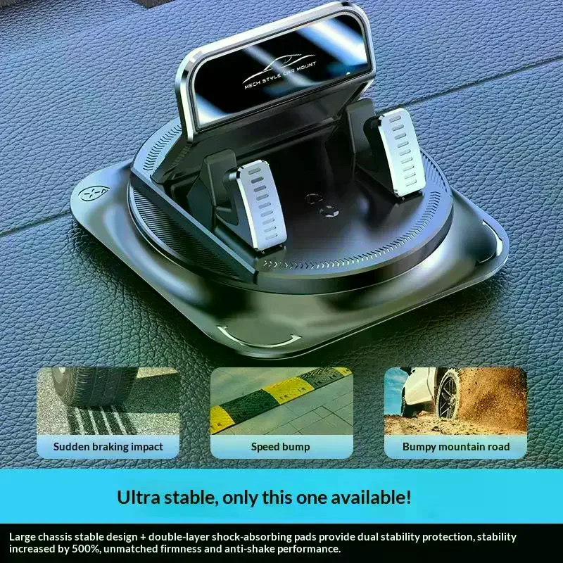 Support de téléphone portable pour tableau de bord de voiture, rotatif à 360°, fixation adhésive, support universel stable pour téléphone portable, accessoires pour voiture