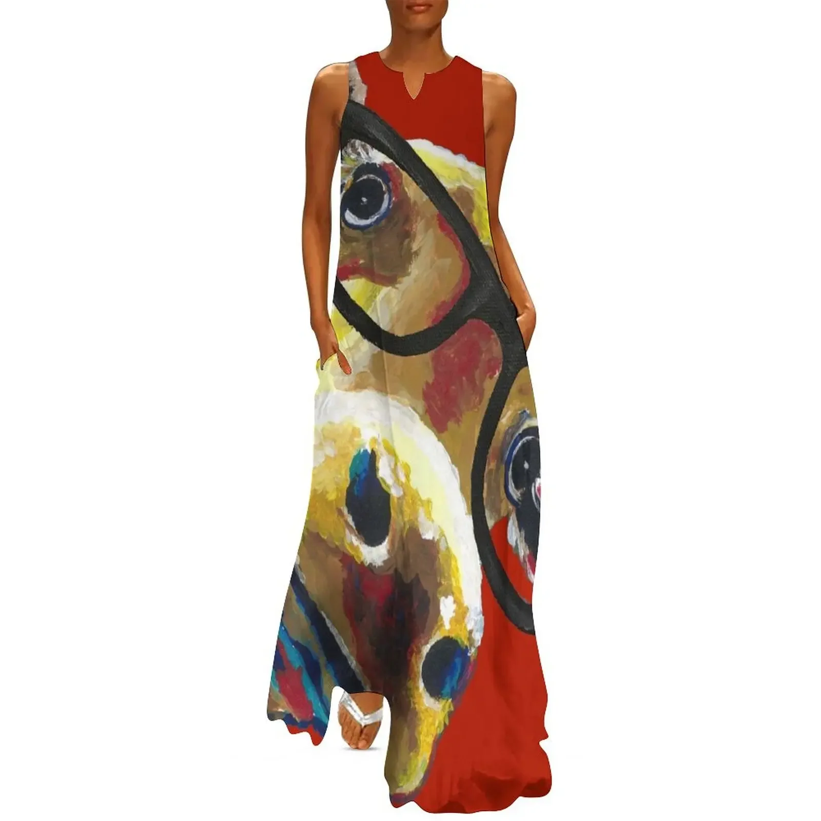 

Cute Colorful Cow Art, Cow with glasses Long Dress birthday dress for women luxury 2025 party dresses woman purple dress