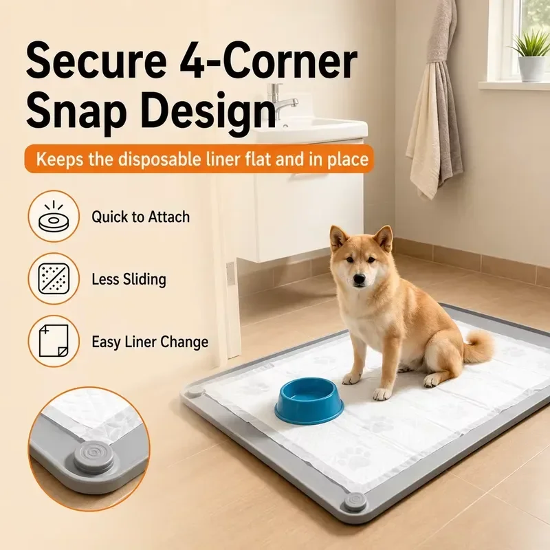 Silicone Pet Pee Pad for dogs & cat Waterproof Dog Training Mat Washable Puppy Urine Pads Non-Slip Dog Potty Tray Cat Litter Mat