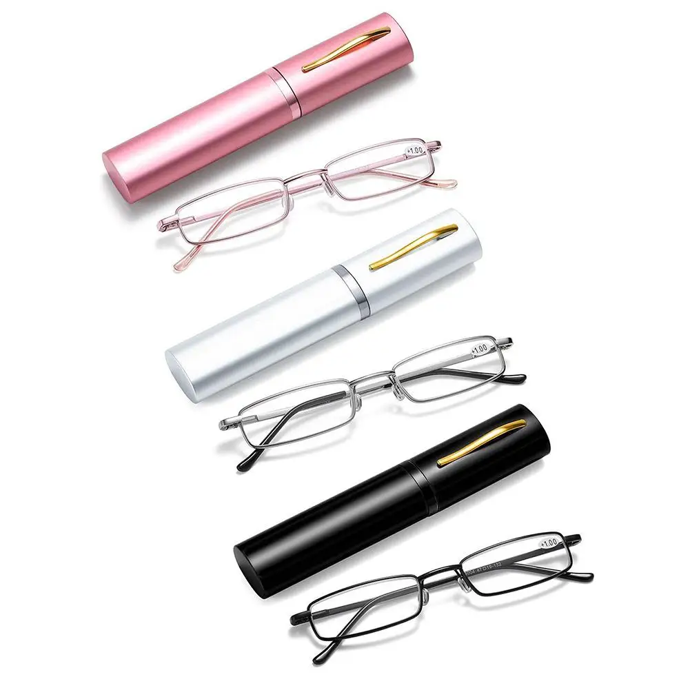 New Reading Glasses Reader for Men & Women Mini Portable Ultra-Lightweight HD Stylish Pen Holder Case Seniors' Eyewear Reader