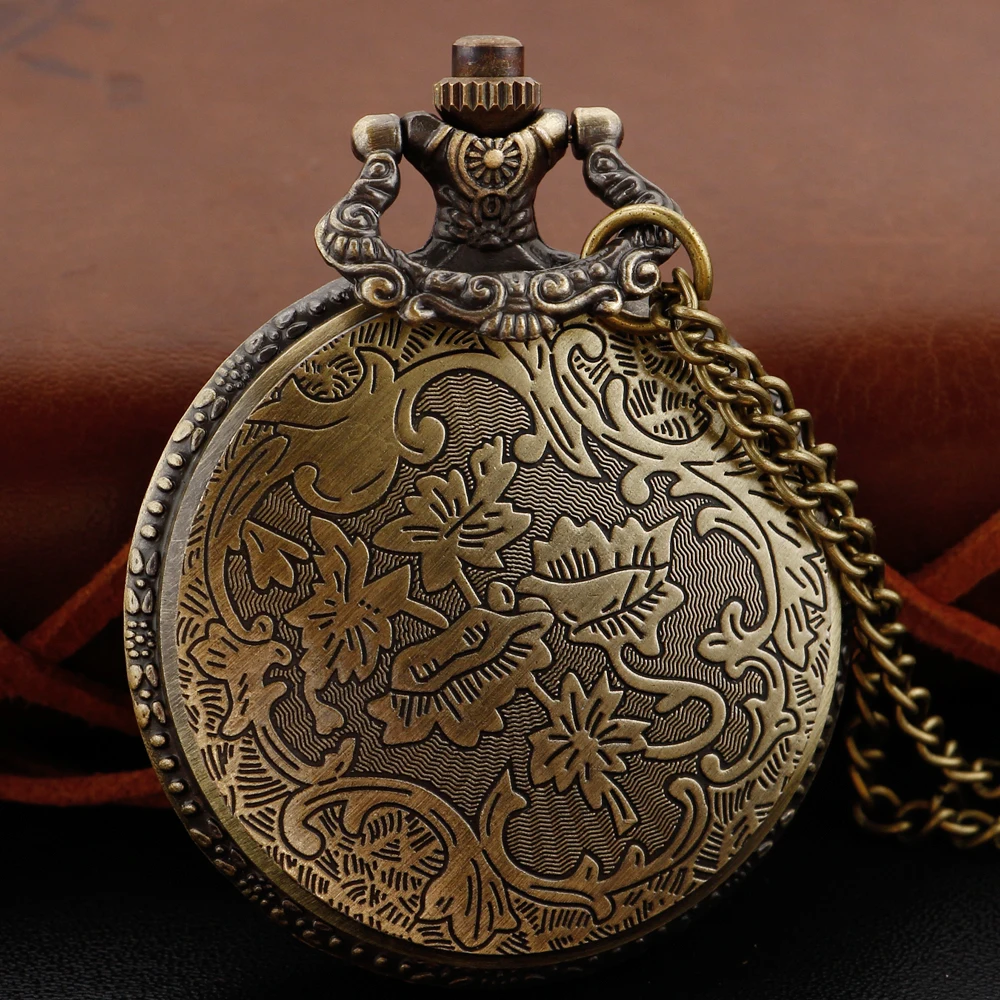 Ruby Magic Seven Star Chain Quartz Pocket Watch Retro Men's and Women's Pendant Necklace Accessories Clock Best Souvenir