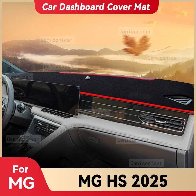 For MG HS 2025 Car Dashboard Cover Mat Sun Shade Pad Avoid Light Mat Instrument Carpet Protection Accessories