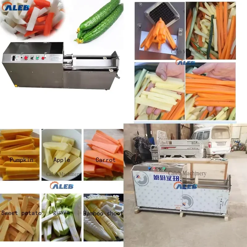 

SFW Certificate Food Grade Stainless Steel Potato Strip Cutter Electric French Fries Machine for Food Processing Plant Use