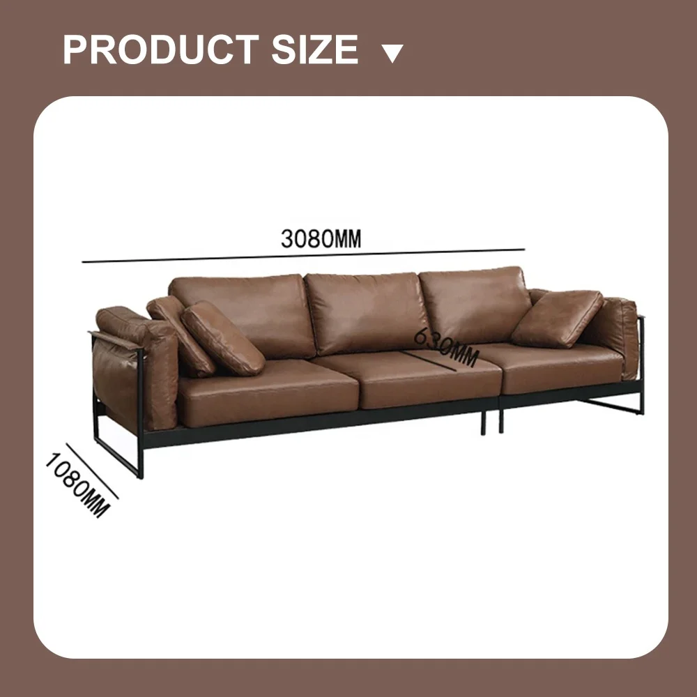 American Style Comfortable Leather Furniture Sofa Sets Living Room Couch