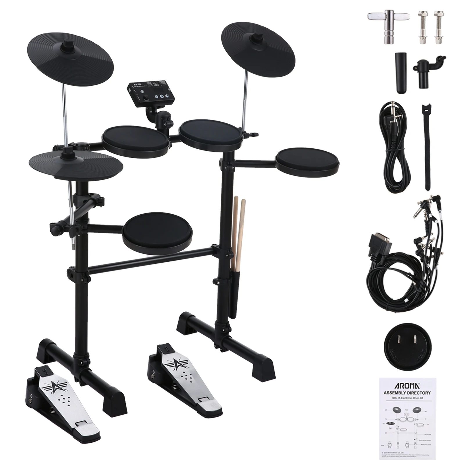 Electric Drum Set 8 Piece Electronic Drum Kit for Adult Beginner with USB MIDI Connection Holiday Birthday Gifts