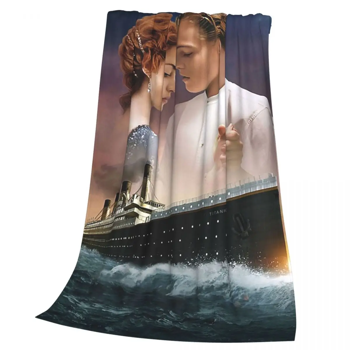 Titanic Movie Jack And Rose Design Blankets Soft Warm Flannel Throw Blanket Bedding for Bed Living room Picnic Travel Home Sofa