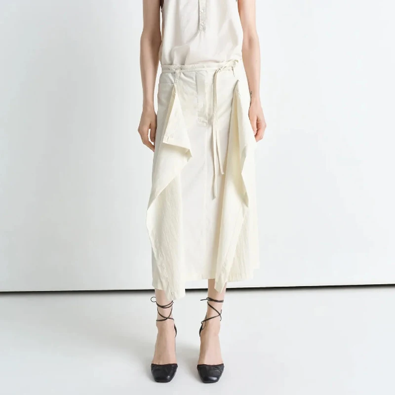 

Faionable High Waist Two-Way Wear Asymmetrical Hemline Skirt Casual Sle Ci Commute Ladies Skirt Ele Luxury Early Sp...