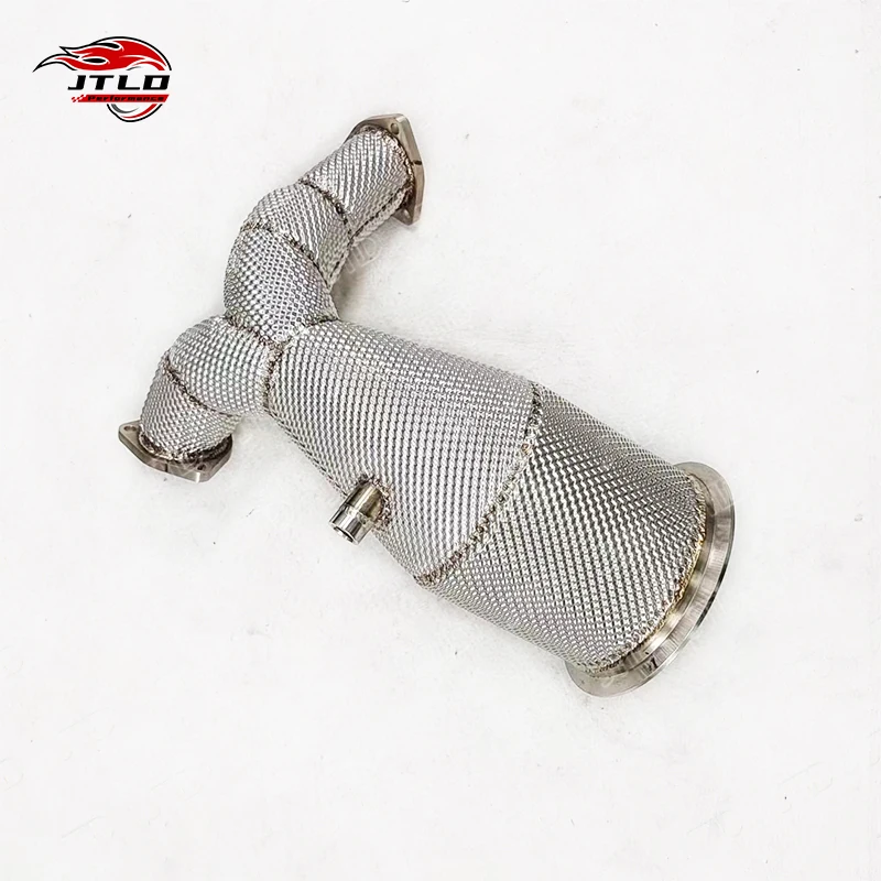 304 Stainless Steel Exhaust Downpipe Fit For Audi S4 S5 B9