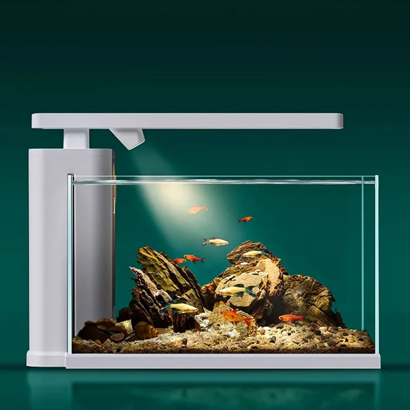 Luxury Fish Tanks Aquariums Nordic Desktop Living Room Originality Aquariums Glass Simple Design Pet Products Аквариум LLAQ