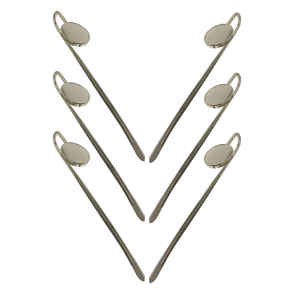 

6Pcs Metal Hook Bookmarks Laser Engraved for Graduation School Anniversary Decorative Reading Page Markers Unique Metal Book