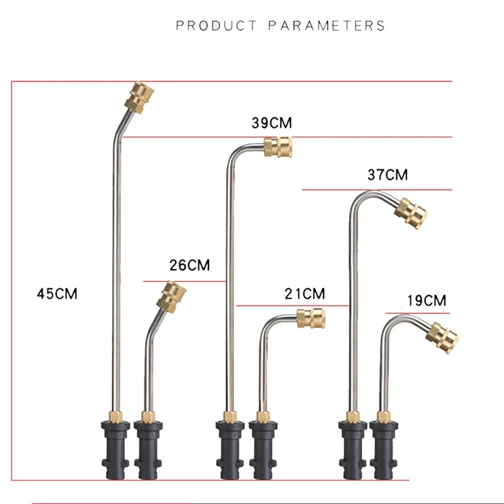 High Pressure Water Gun Extension Rod Curved Extension Wand for KARCHER K2 K3 K4 K5 K6 K7 Pressure Wash Gun Replacement Lance