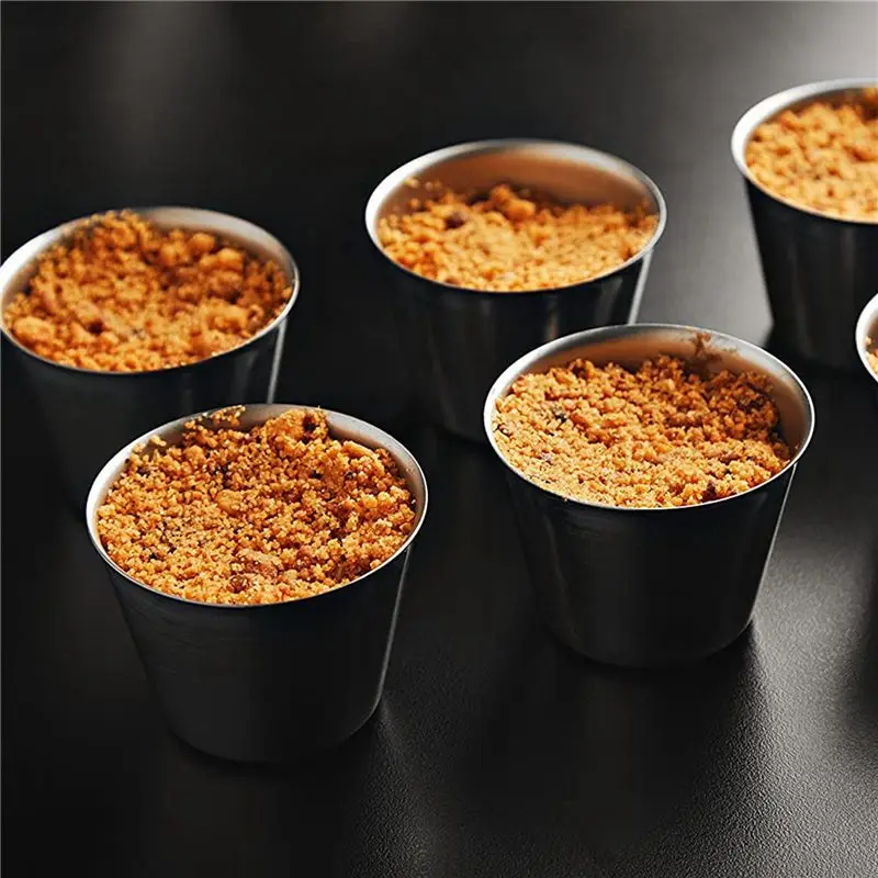 ABWR-72 Pack Stainless Steel Condiment Sauce Cups,Commercial Grade Dipping Sauce Cups,Ramekin Condiment Cups Portion Cups