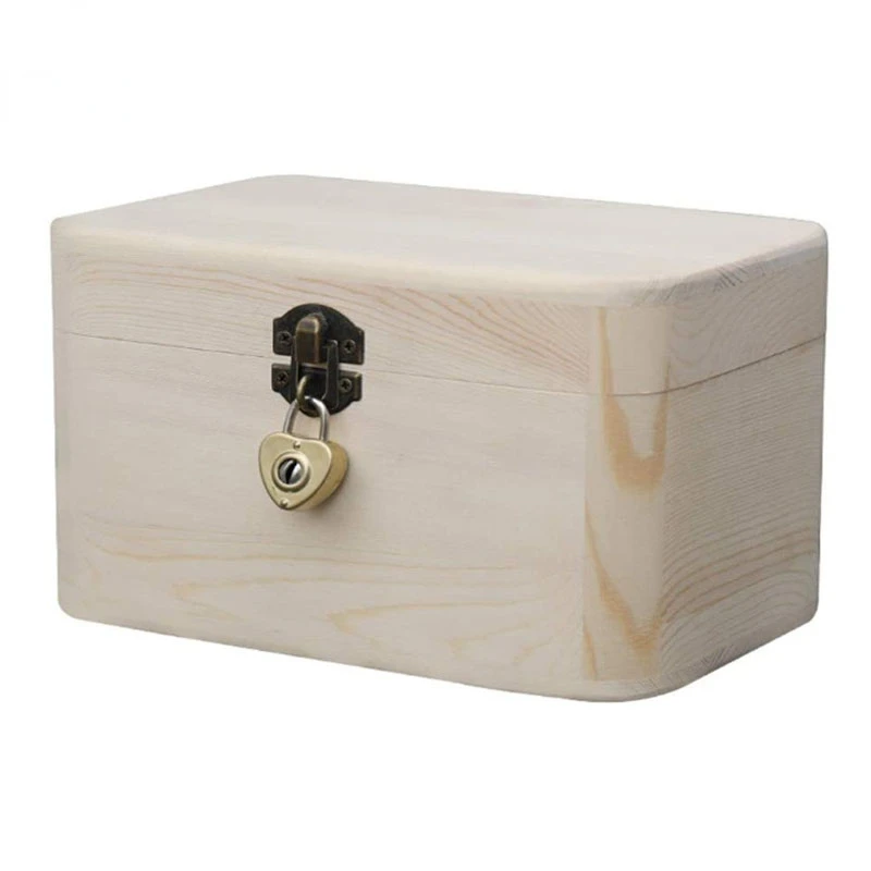 Wooden Small Cremation Pet Urn For Dog And Cat Ashes Box with Lock