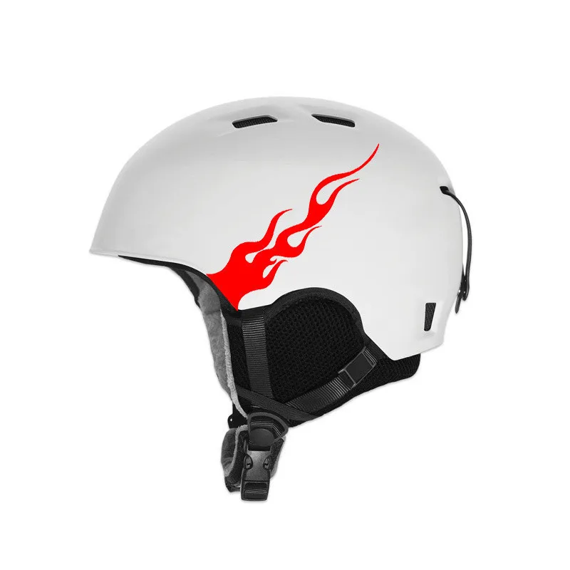 1pc Motorcycle Helmet Flame Simulation Sticker Fuel Tank Car'S Sticker Anime Effects Bumper Fire Car Body Exterior Accessories C