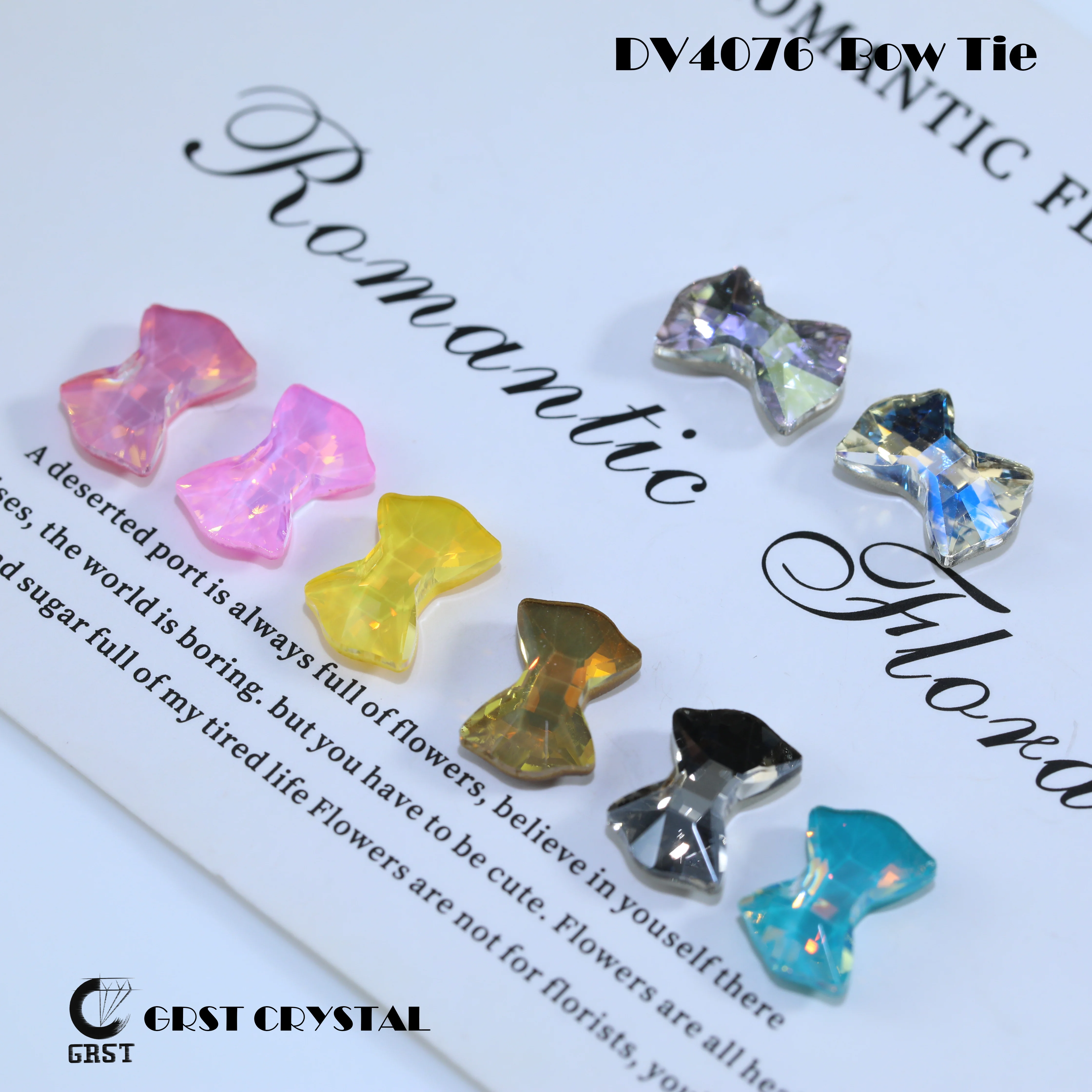 Glänzende Kristall-Verzierssteine DV4076 Schleifenform Point Back Claw Strasssteine für DIY Haarschmuck, Nagelkunst, Taschen, Schuhe, Hochzeitskleider – Detail 1
