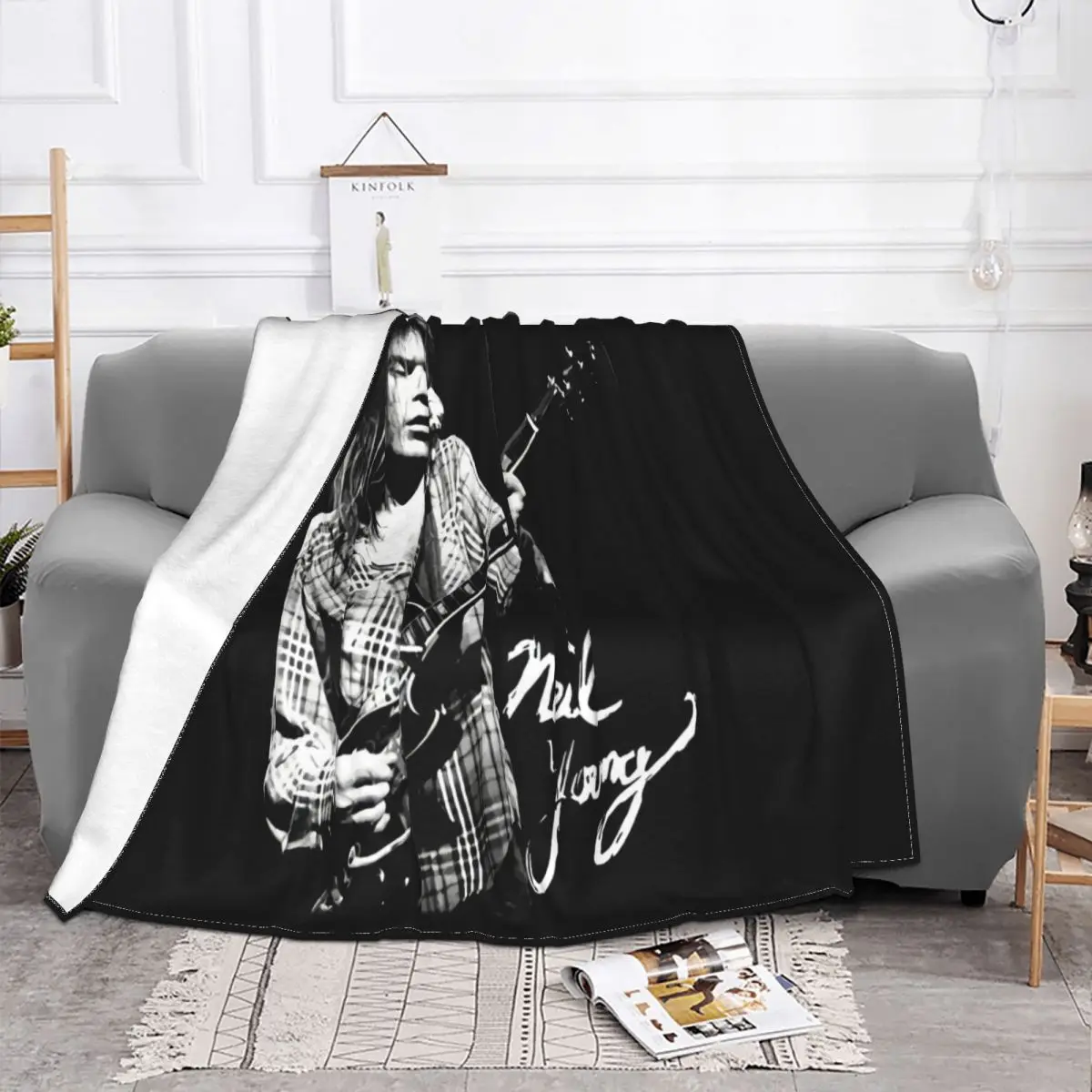 Neil Young Songs Logo Size S 5Xl Present New Brand Trend Summer Style Personality Rap 2021 Latest Brand New Throw Blanket