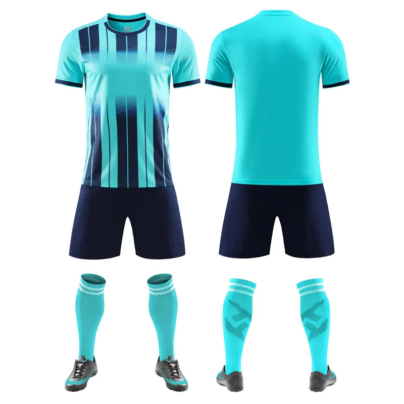 Ropa Deportiva personalizada para entrenamiento de fútbol, chándal de manga corta para hombre y niño, Verano