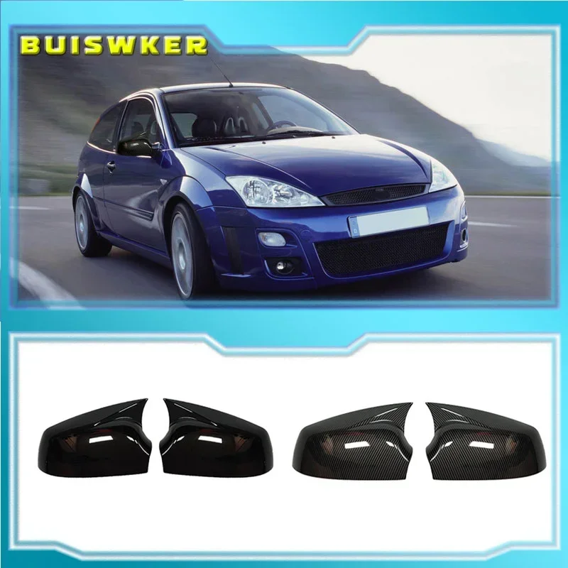 

Carbon Fiber Bright black Side Rearview Mirror Cover For Ford Focus 2002 car accessories