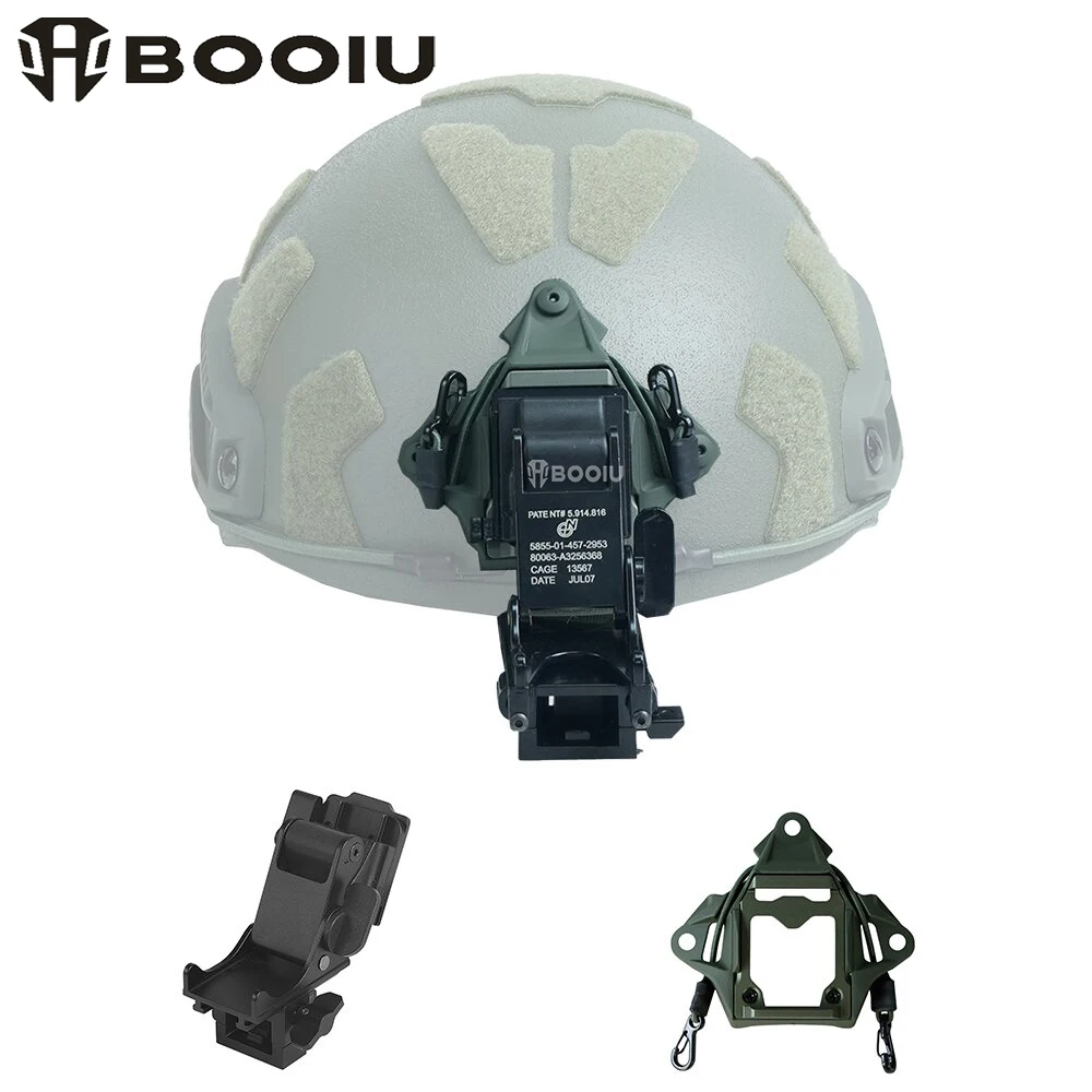 

BOOIU Tactical Helmet Bracket NVG PVS-14 Fast MICH Helmet Mount 2PCS Set Aluminum Alloy Night Vision Military Tactical Equipment