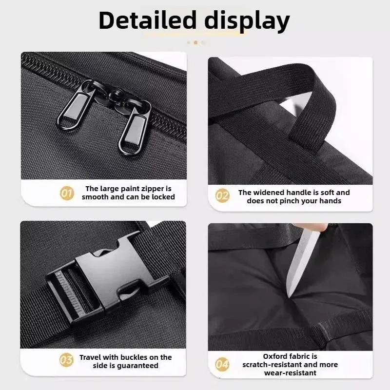 Sac de rangement pliable grande capacité pour bagages à main, sac de déménagement imperméable, sac de voyage pliable en tissu Oxford
