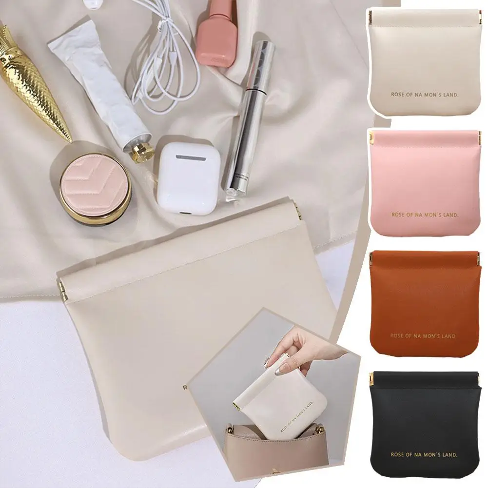 Portable Pu Earphone Wire Bag Cosmetics Lipsticks Holder Jewelry Bag Travel Pouch Sundries Coin Pouch Organizer Cards C0m5