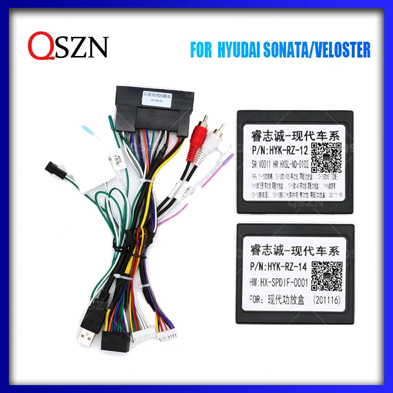 

Car radio DVD For HYUDAI SONATA 2011-2014 For 2011-2017 HYUNDAI VELOSTER Car Radio Wiring Harness Power Cable Android