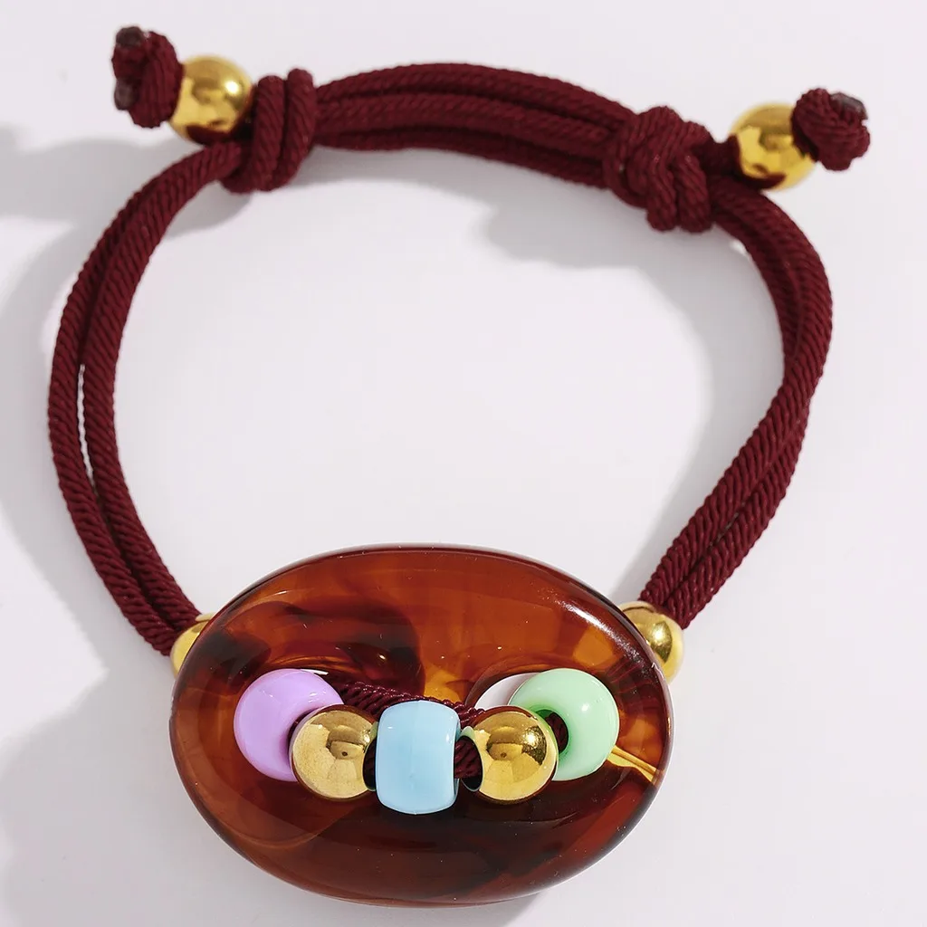 Adjustable Drawstring Bracelet Fashionable Pig Nose Bracelet Braided Bracelet Colorful For Women Dates Gift For Friends