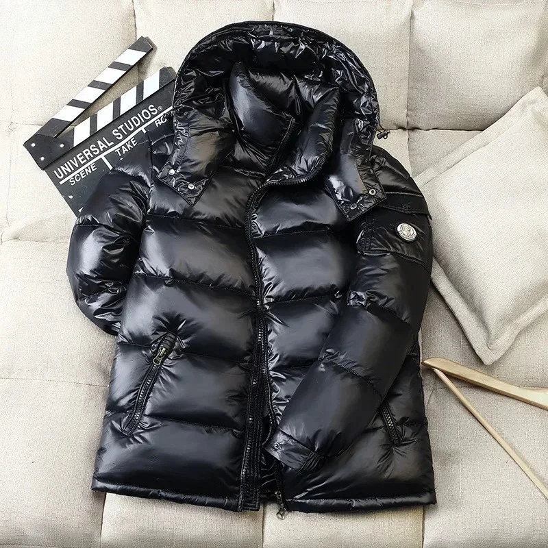 

Winter New Mens Puffer Jacket Outdoor Warm Casual Coats Solid Hooded Overcoats Fashion Thick Men Women Duck Down Jacket