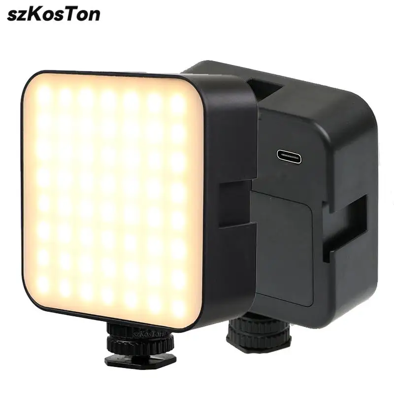 

LED Video Light Camera Light 3200-5600K 850LM 5W With Cold Shoe Mini Vlog Fill Light 2000mAh Panel Lamp Photography