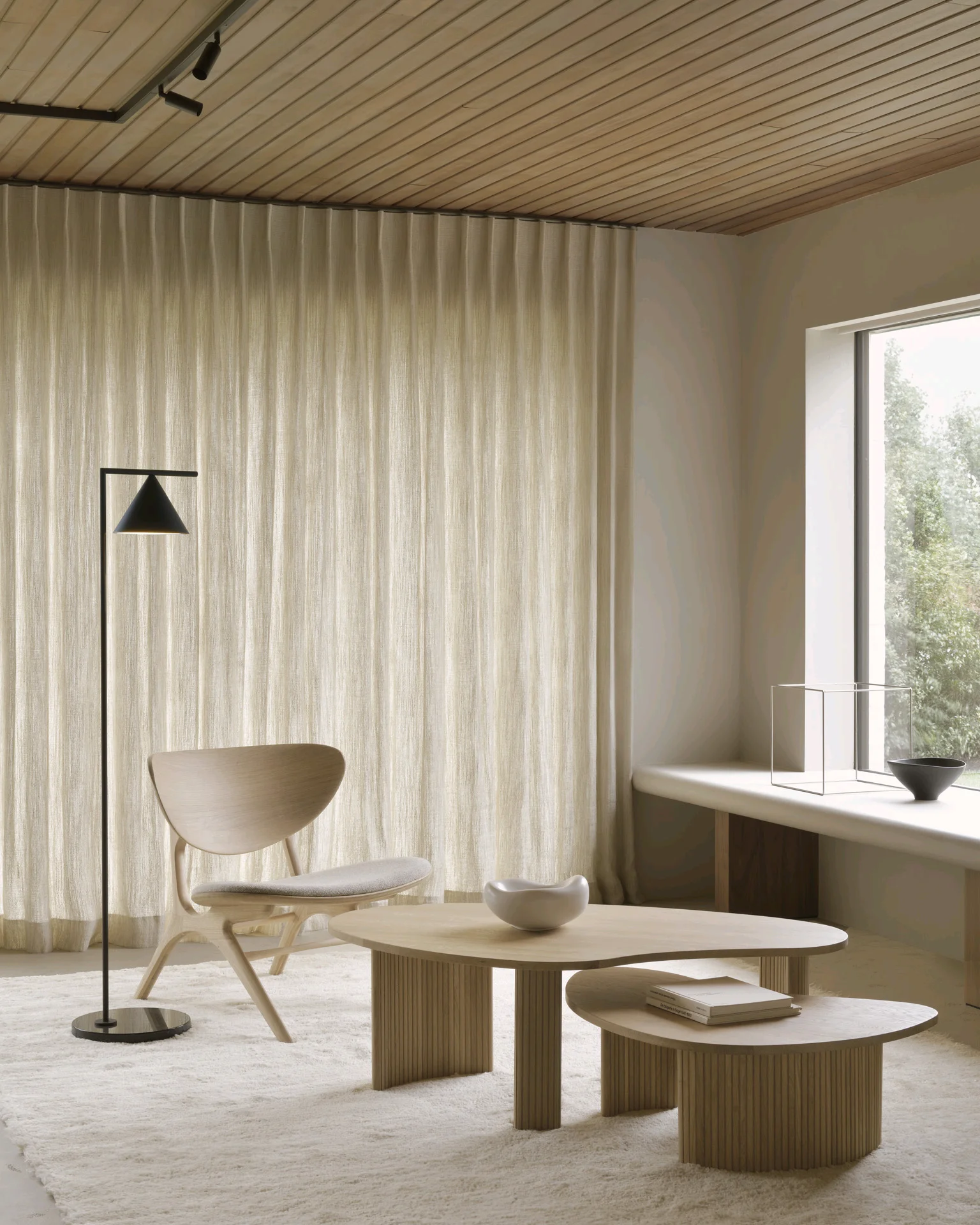 

！@Combohome Modern MDF Coffee Table Pebble-shaped Tabletop Design for Home Office Bedroom Hotel Villa Decorative Furniture