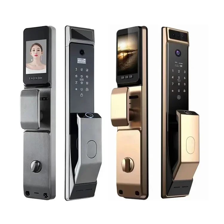 

3D Face Recognition smart door lock biometric Fingerprint with wifi for main door memory card Intelligent Home Automatic