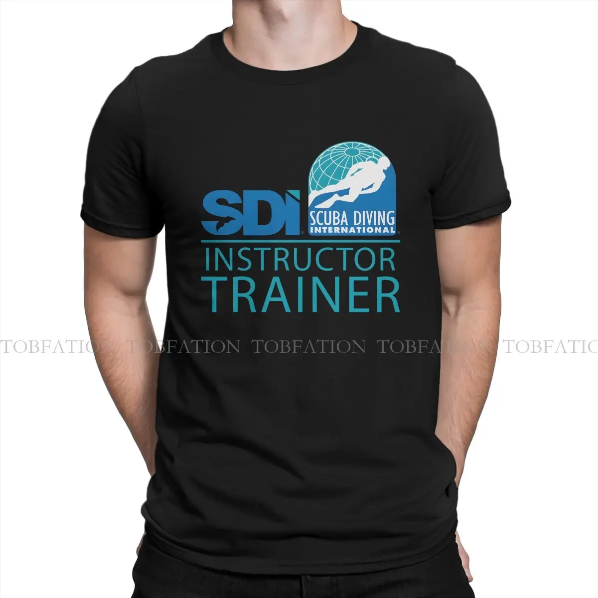 

SDI Instructor Trainer TShirts Scuba Diver Adventure Sport Men Harajuku Fabric Tops T Shirt Round Neck