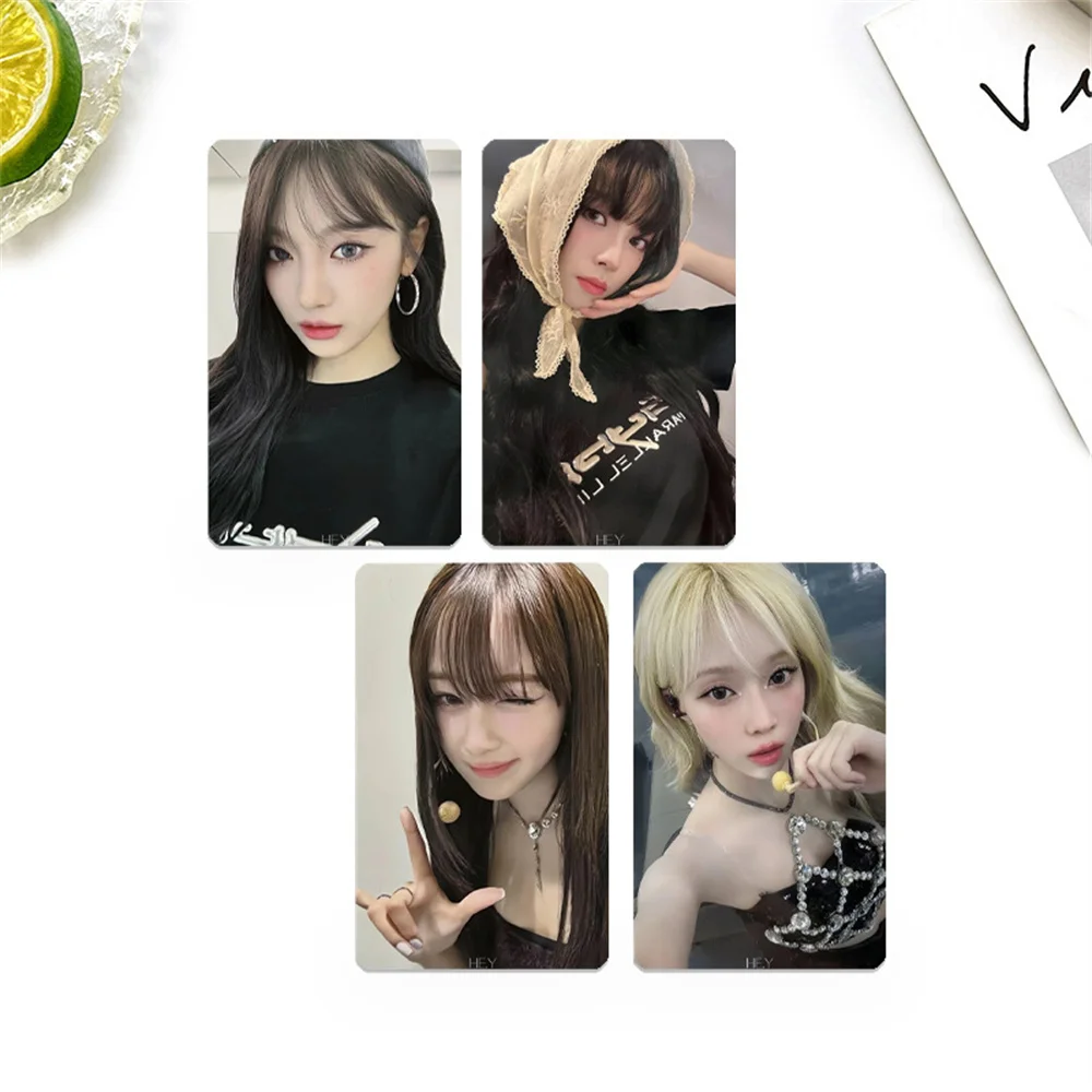 

4Pcs/Set KPOP Idols HD Photocards Double Sides LOMO Cards Ningning Giselle Winter Karina High Quality Postcard Fans Collection