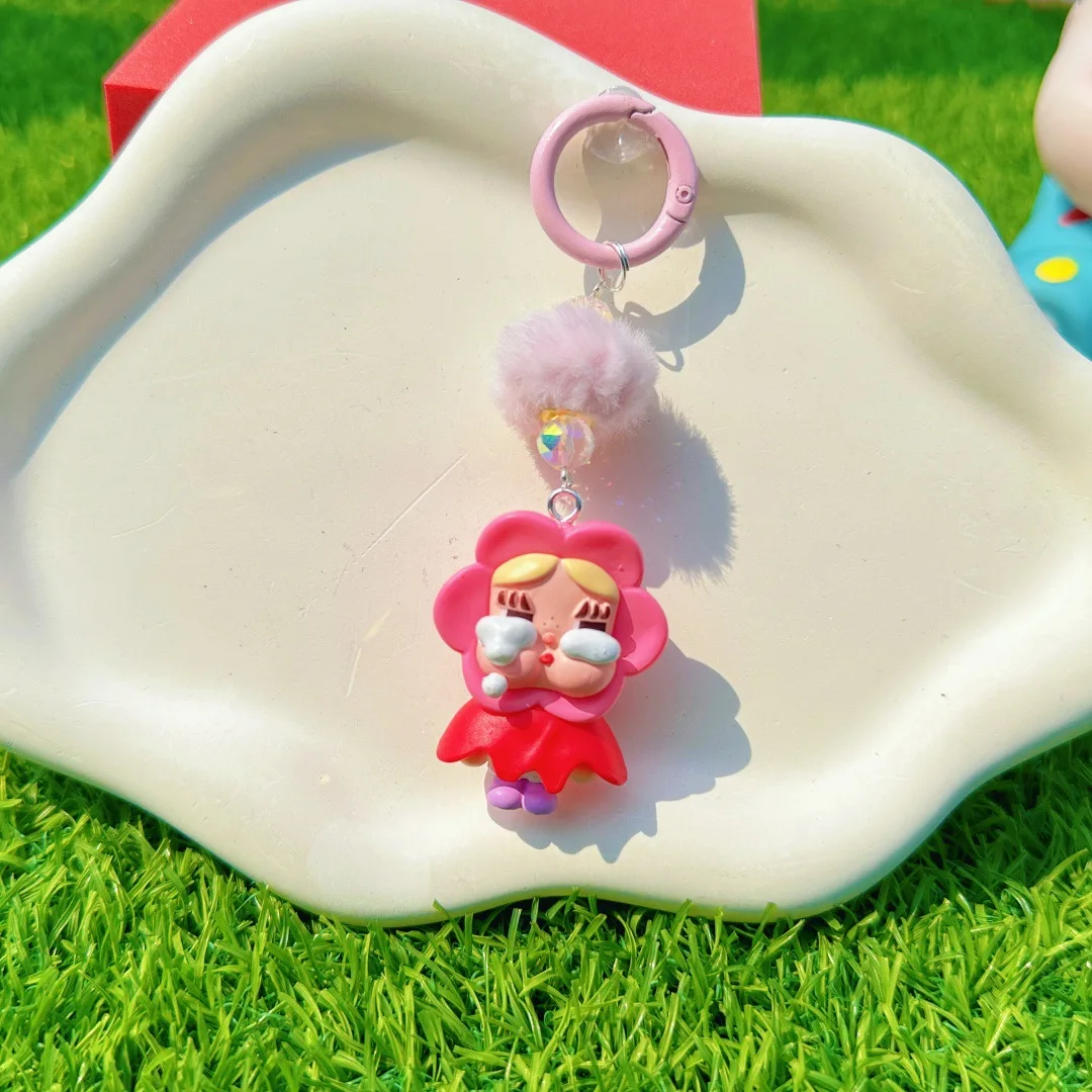 

New Mini CRYBABY Car Keychain Kawaii Cartoon Three- dimensional Doll doll Bag Cell Phone Charm Pendant Backpack Decoration Gift