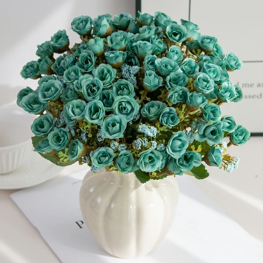 

Artificial Flowers Silk Diamond Rose Outdoor Yard Wedding Bridal Bouquets Home Room Table Decor Valentine's Wreath Diy Gifts Box