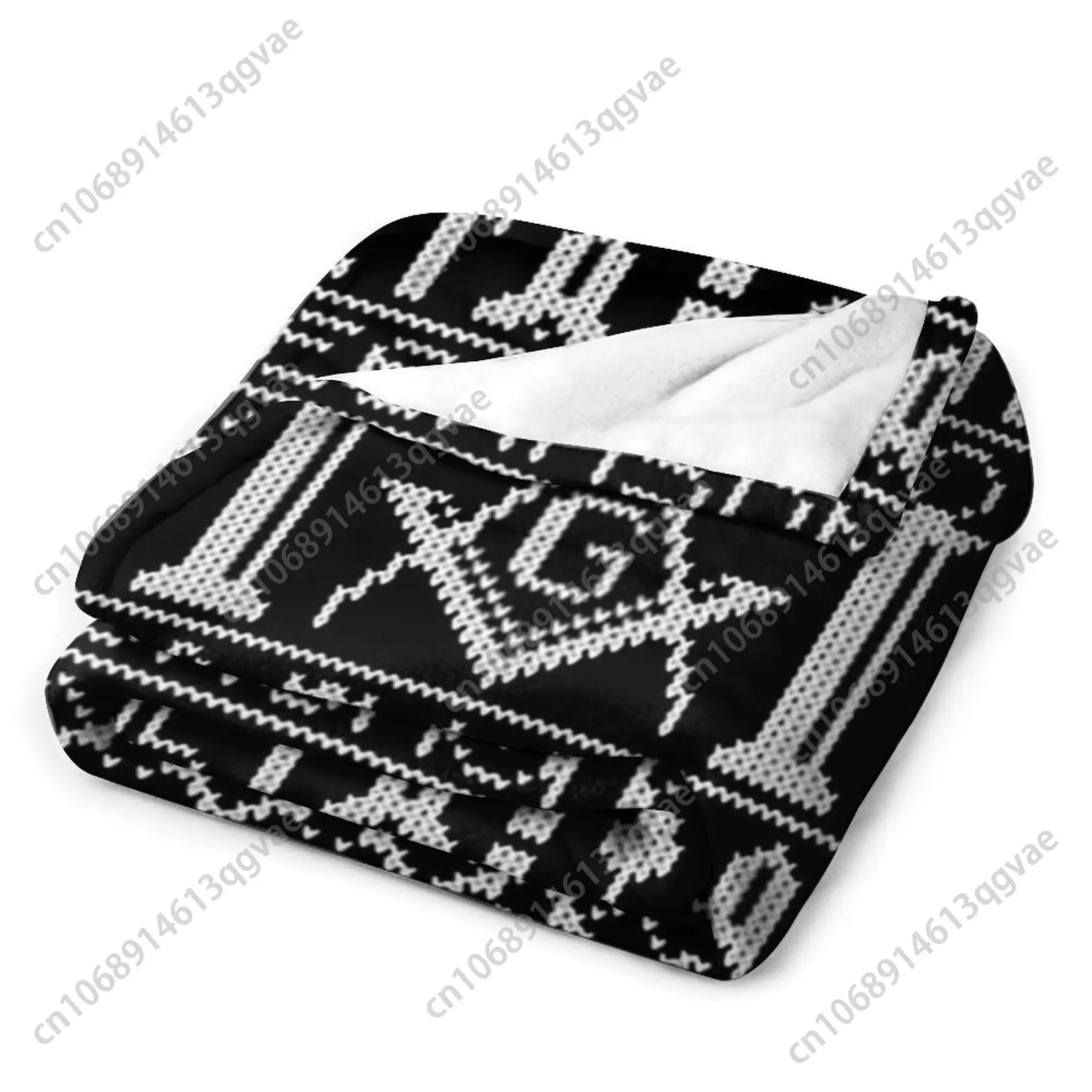 بطانيات الفانيلا بنمط الماسونية الماسونية ناعمة ومريحة ودافئة مثالية لقيلولة الشتاء والمنازل والمكاتب والسفر