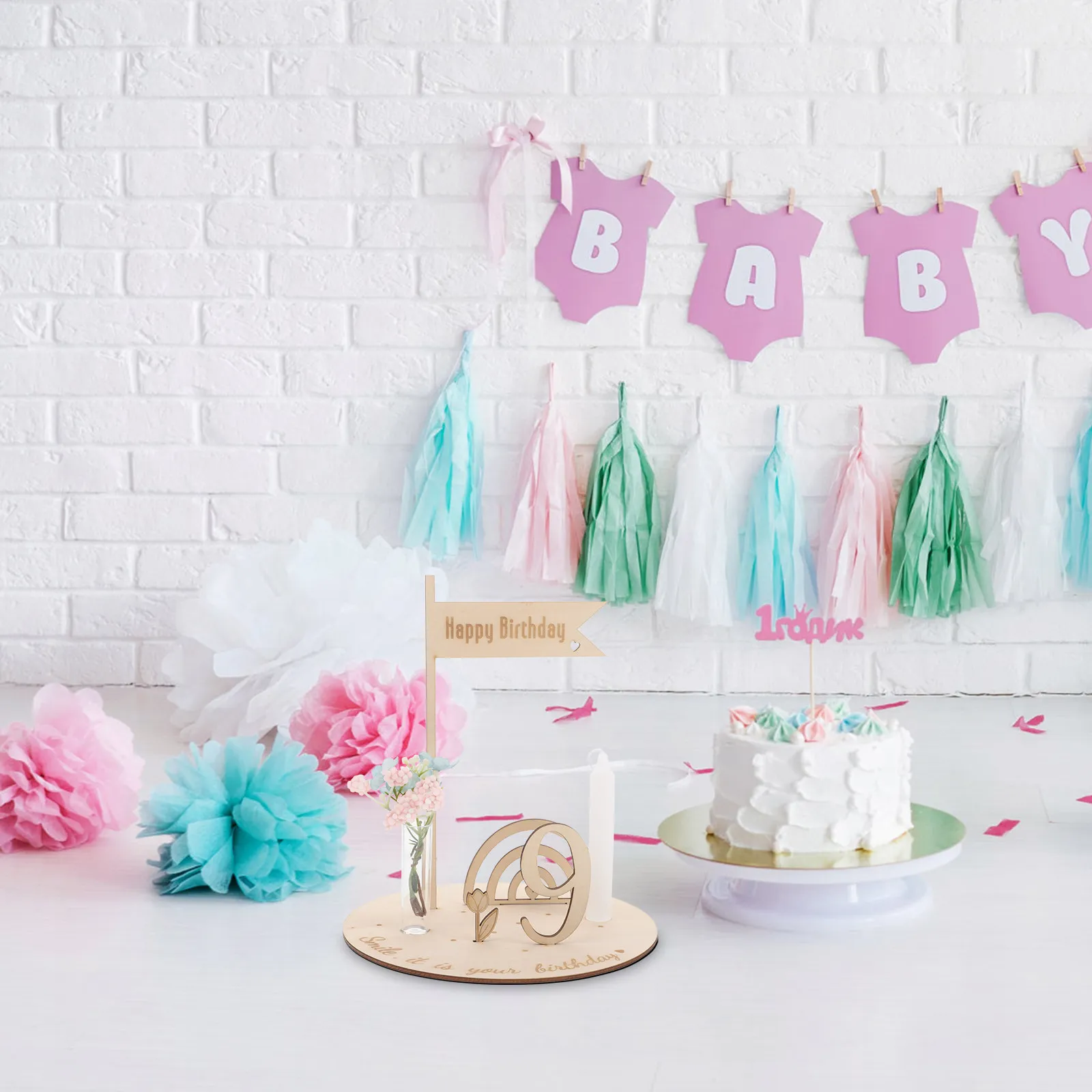 1Set Wooden Baby Monthly Milestone Disc Birthday Board Creative DIY Photography Prop Baby Growth Signs Newborn Photo
