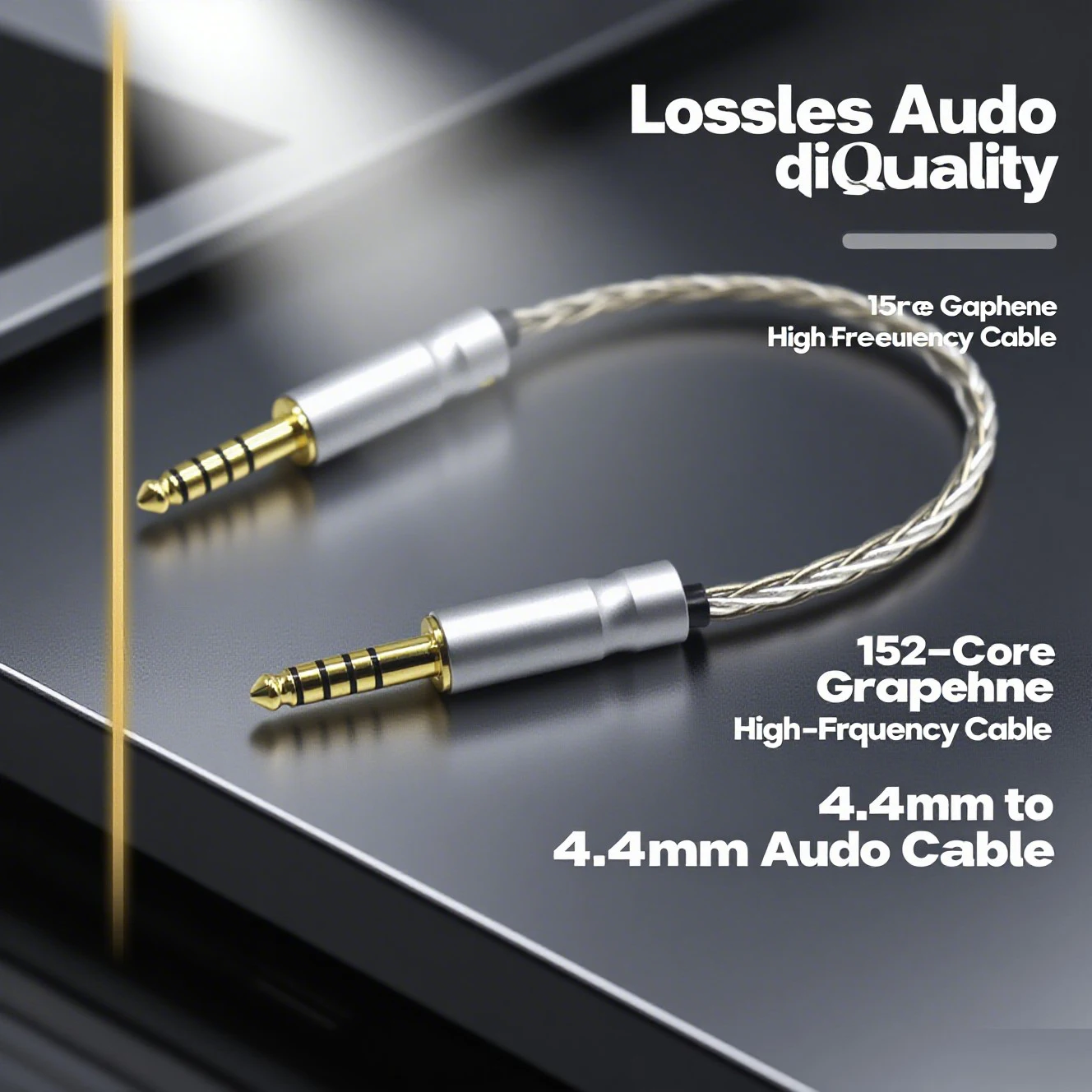 

Hifi OCC 152Core 4.4mm Balanced Male to 4.4mm Balanced Audio Adapter Cable Gold Plug 4.4 Male to Male Adapter