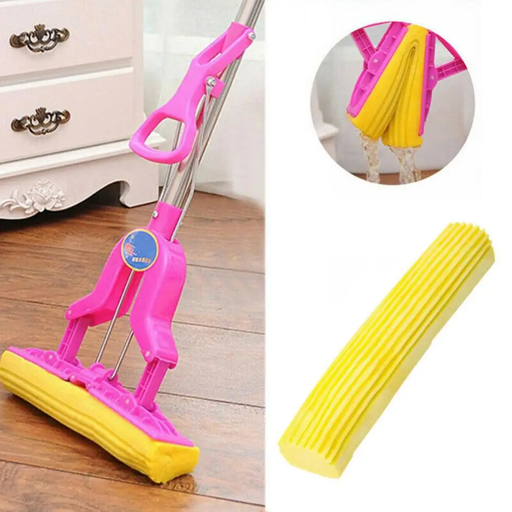 Strong Water Absorption Mop Household Double Roller Cleaning Foam Sponge Telescopic Head Steam швабра с ведром отжимом Cleaning