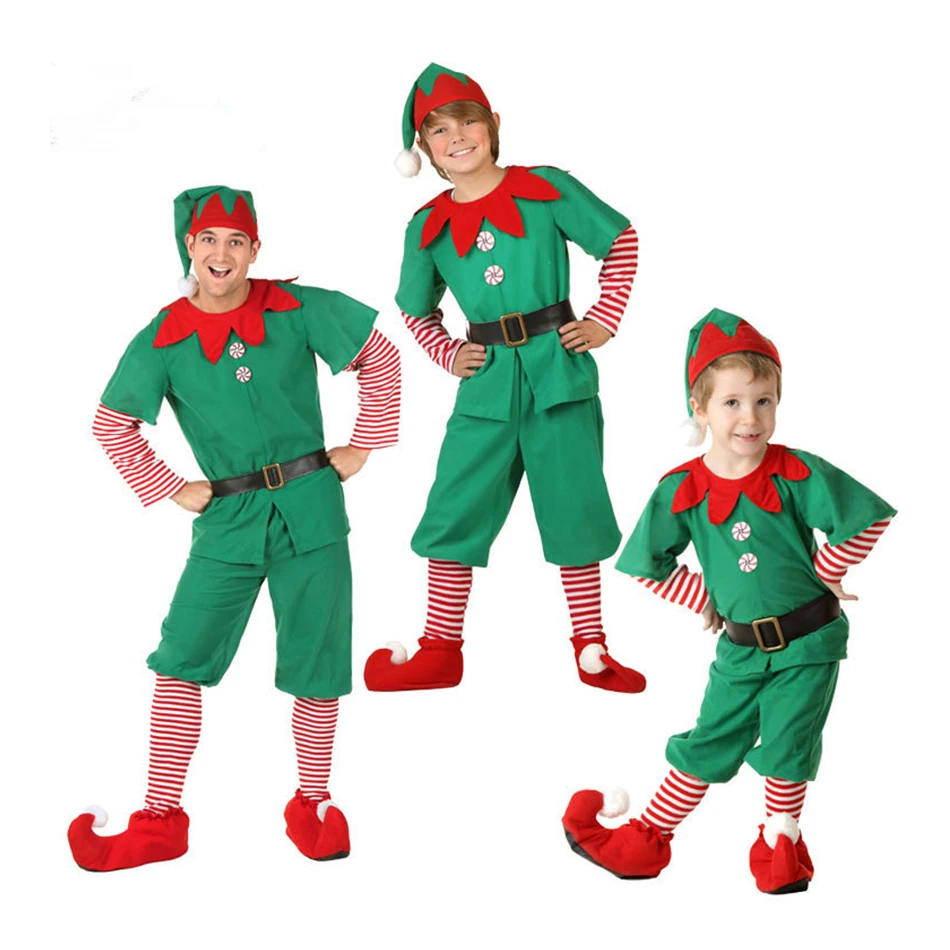 2024 Green Elf Girls christmas Costume Festival Santa Clause for Girls New Year chilren clothing Fancy Dress Xmas Party Dress